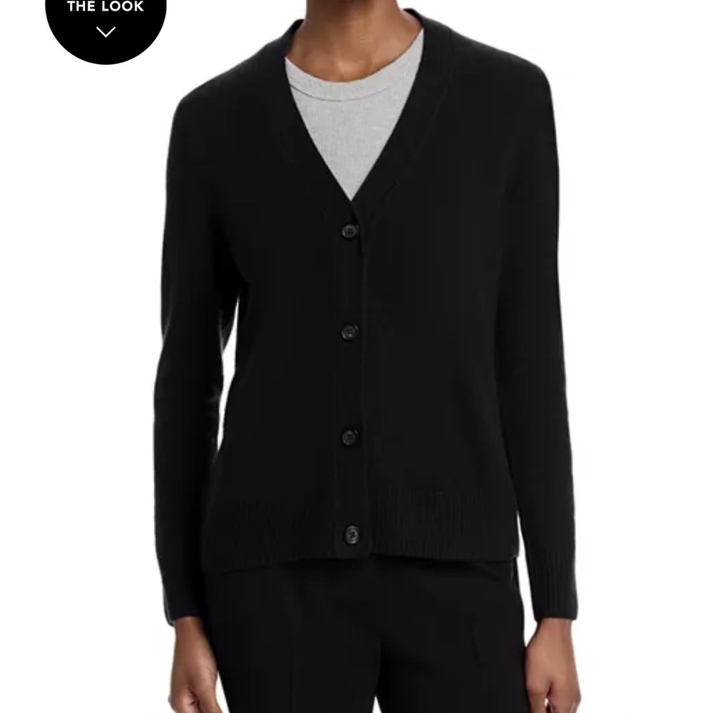 Bloomingdale’s cashmere black cardigan sweater